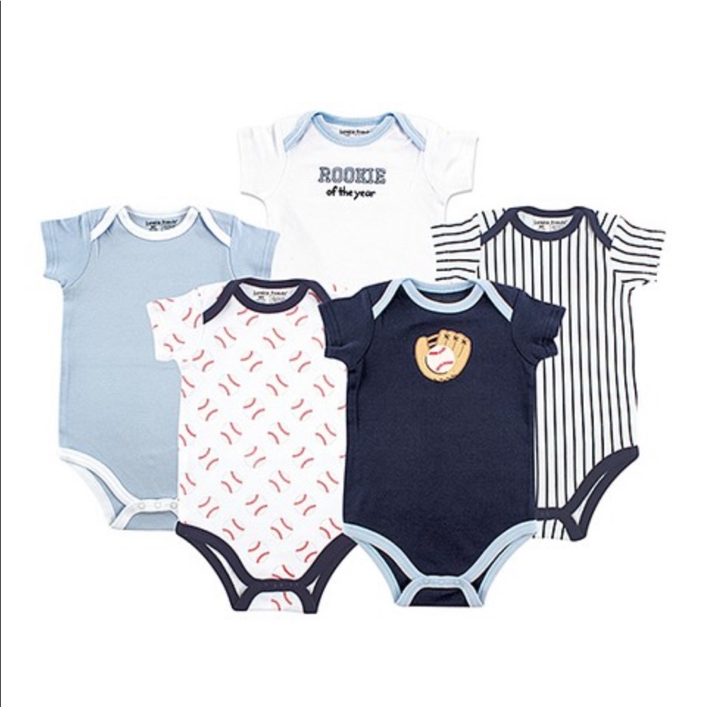 Blue Baseball Bodysuit Set